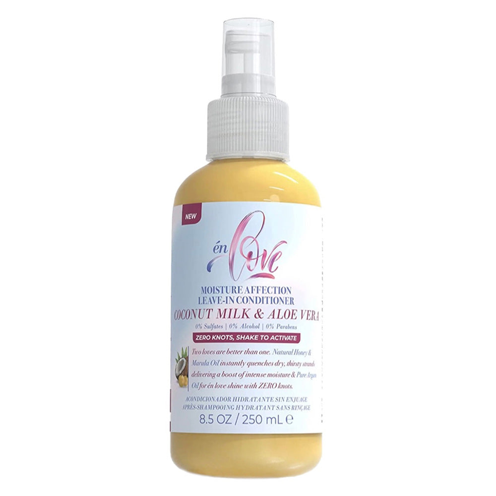 En Love Moisture Affection Leave In Hair Conditioner with Coconut Milk and Aloe Vera 8.5Oz (250ml)